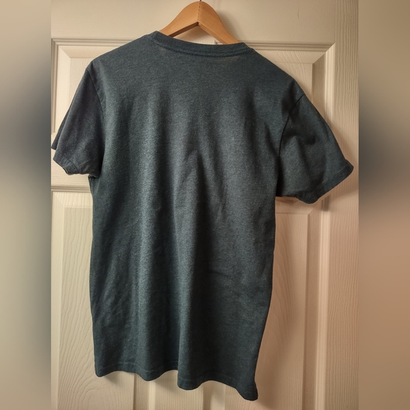 Men's Slim Fitting Medium Size Burton Teal Tee Shirt - Picture 2 of 5